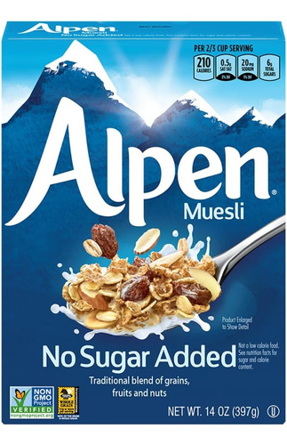 Alpen Muesli No sugar added 397g