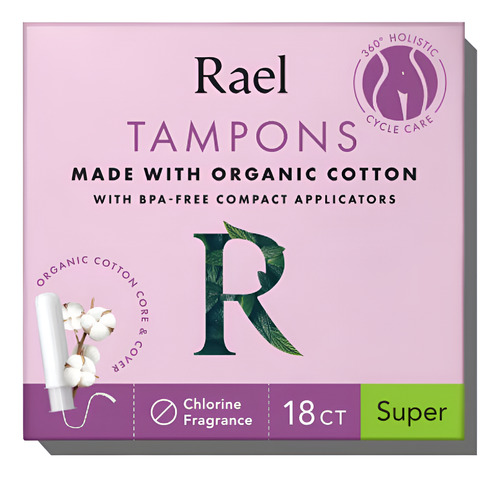 Rael Tampons Super Cotton organic 18