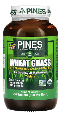 Pines Wheat grass organic 500tabs