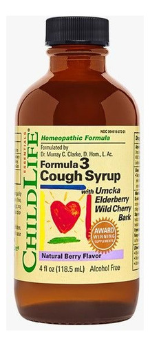 Child Life Formula 3 Cough syrup natural berry 118.5ml