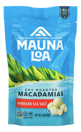 Mauna Loa Dry roasted Macadamias Hawaian sea salt 113g