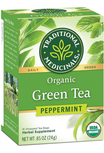 Traditional Medicinals Green tea Peppermint 16bags