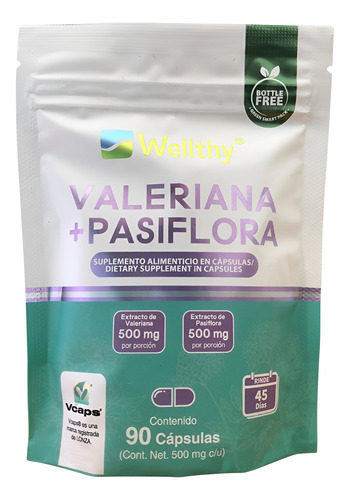 Wellthy Valeriana + Pasiflora 90caps