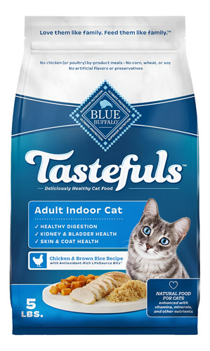 Blue Buffalo Tastefuls Adult Cat food indoor Chicken brown rice 2.2kgs