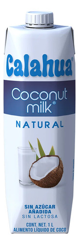[CHALCHCC1L] Calahua Leche de coco sin azúcar 1litro