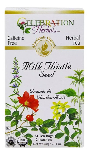 [CHMKTST24] Celebration Herbals Milk Thistle Seed Tea Cardo Mariano 24b