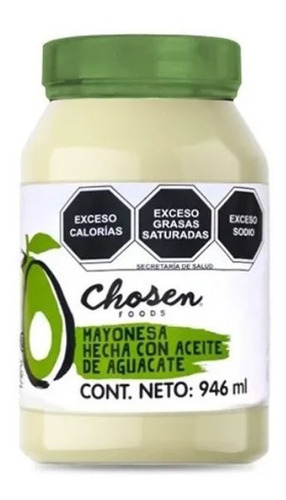 Chosen Foods Mayonesa Aceite De Aguacate 946ml