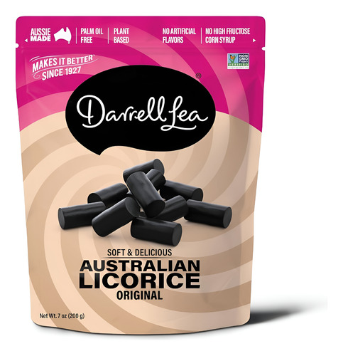 [DARLSAUSLIC200] Darrell Lea Soft Australian Licorice 200g