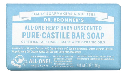 Dr. Bronner soap bar Baby mild 140g