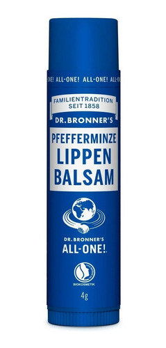 [BROLIPBLM4] Dr. Bronners Peppermint Organic Lip Balm 4g