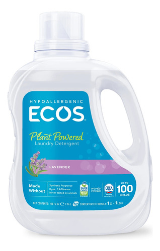 [ECOSPLPLAU2960] Ecos Plant powered laundry detergent lavender 2.96L