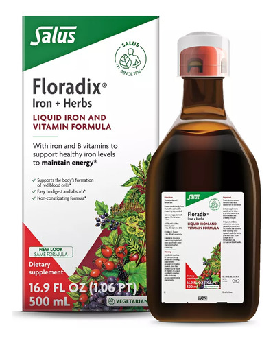 [FLIHVEGET500] Floradix Iron + Herbs Vegetarian 500ml