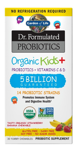 [GOL-21-POKP-30G] Garden Of Life Probiotics Organic Kids Banana strawberry 30gummies