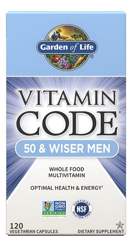 [GOL-21-VC50WM-120C] Garden Of Life Vitamin Code 50 & Wiser Men 120caps