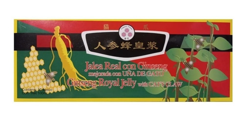 Ginseng Jalea Real Con Uña De Gato 10 Ampolletas 10ml