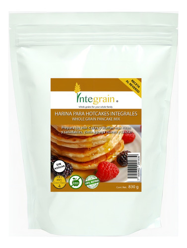 [INTE12HWASA830F] Integrain Harina Preparada Hot Cakes Y Waffles S/Az 830g