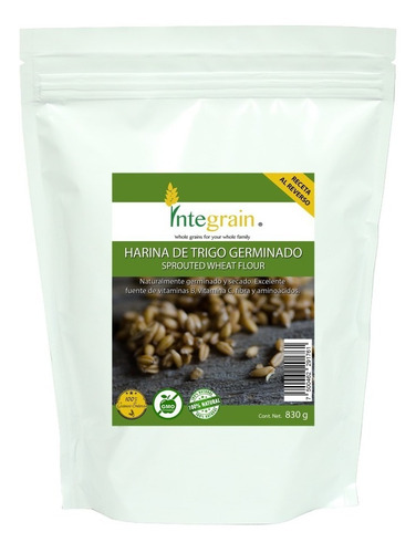 Integrain Harina de Trigo Germinado integral 830g