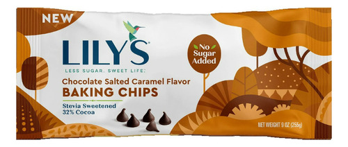 Lilys Chocolate chips Salted caramel 32% 255g