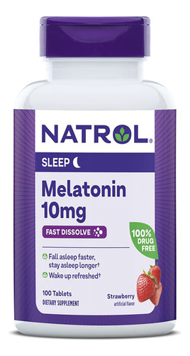 [NAT-21-MSL-100T] Natrol Melatonin Sleep Fast Dissolve 10mg 100tabs