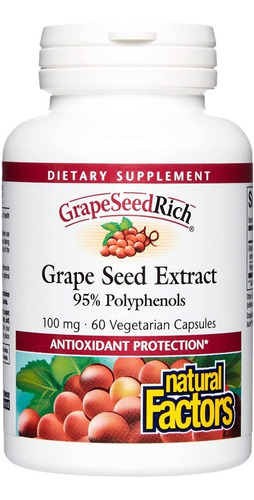 [NF-21-NFESU-60C] Natural Factors Grape seed extract 100mg 60caps