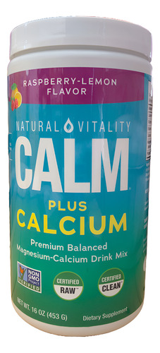 Natural Vitality Calm Calcium raspberry lemon 453g