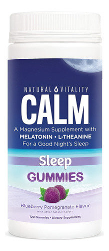Natural Vitality Calm Gummies Sleep Blueberry Pomegranate 120gummies
