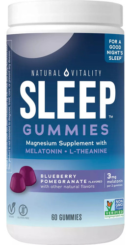 [NVITSBLPOGU60] Natural Vitality Sleep Blueberry Pomegranate 60 gummies