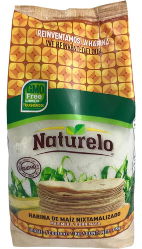 Naturelo Harina de maíz nixtamalizado 1 kg