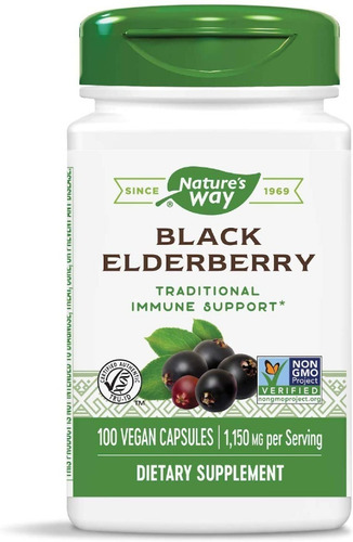 Natures Way Black Elderberry 100caps