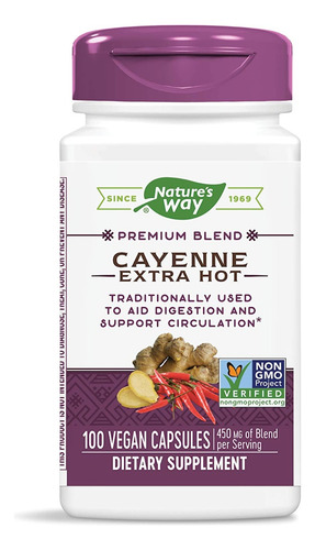 Natures Way Cayenne Extra Hot 100caps