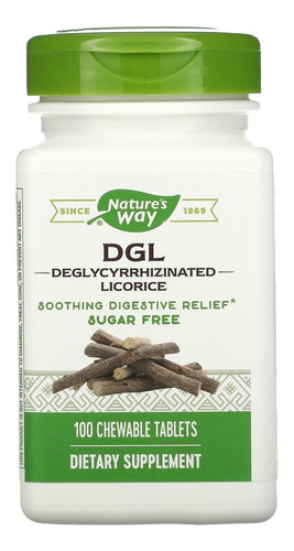 Natures Way DGL Licorice Sugar free 100tabs