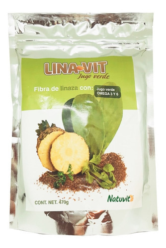 [NATLINJVFLO470] Natuvit Linavit Jugo Verde Con Fibra De Linaza Y Omega 470g