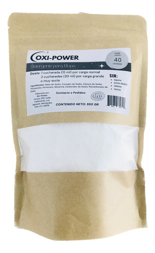 [OXIPDEROP550] Oxi-power Detergente para ropa 550g