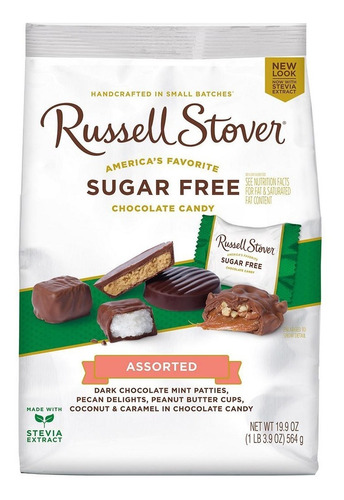 [RUSSE-06-CHOC-564] Russell Stover Chocolate Sin Azucar 564g
