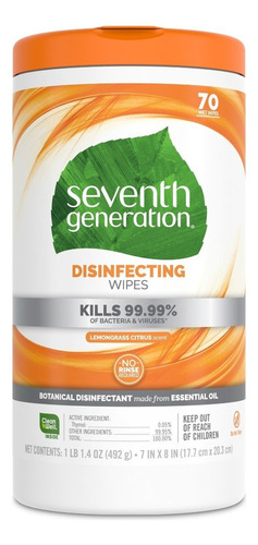 [SG13WIP461] Seventh Generation Toallitas Desinfectantes 70toallitas