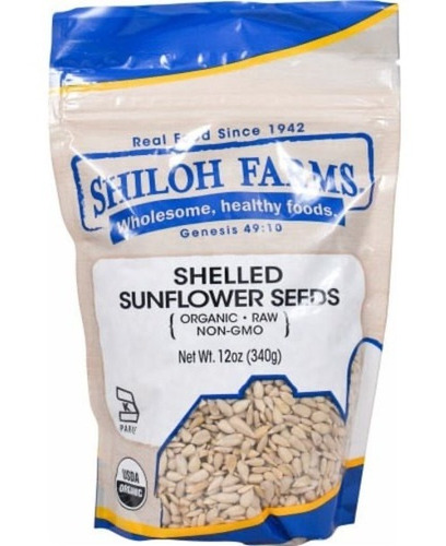 [SHIFGSLO340] Shiloh Farms Organic Shelled Sunflower seeds 340g