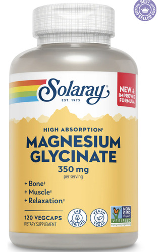[SOLMAGGLY120] Solaray Magnesium glycinate 120caps