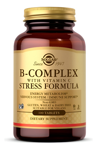 [SOLBCOVICST100] Solgar B Complex Vitamin C Stress Form 100tabs