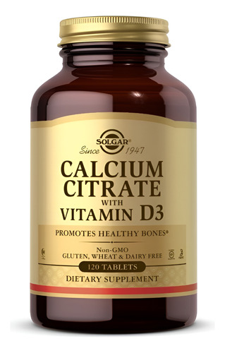 Solgar Calcium Citrate Vitamin D3 120tabs