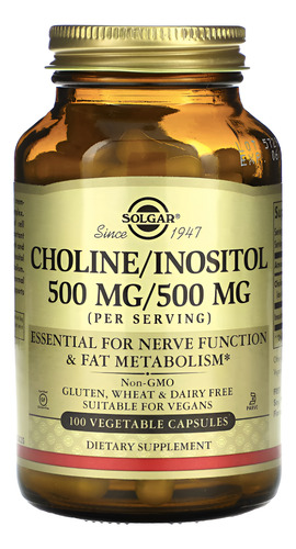 Solgar Choline Inositol 500mg 100caps