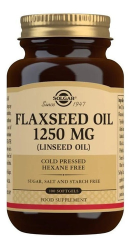 [SGAR-21-FO-100] Solgar Flaxseed Oil  Omega 3 Efa 100Softgels