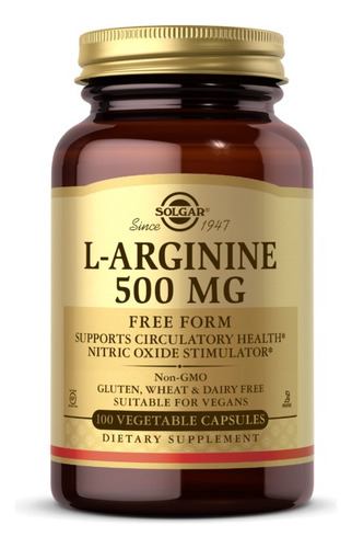[SOLGLARG100] Solgar L-Arginine 500mg 100caps
