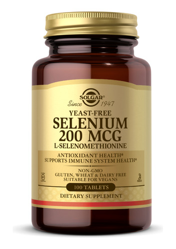 [SOLSEL200LSEL100] Solgar Selenium 200mcg  L-Selenomethionine 100tabs