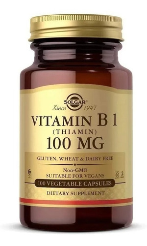 Solgar Vitamin B1 (Thiamin) 100 Mg 100caps
