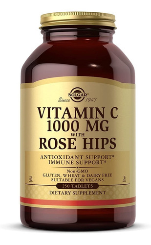Solgar Vitamin C 1000mg Rose Hip 250tabs