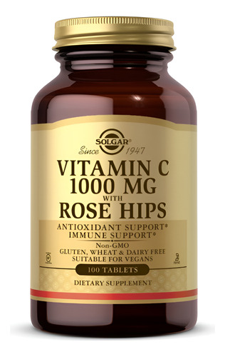 Solgar Vitamin C Rose Hips 1000mg 100tabs