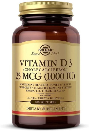 Solgar Vitamin D3 25 Mcg (1000iu) 100caps