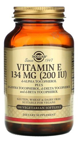 Solgar Vitamin E 200IU 100vegcaps