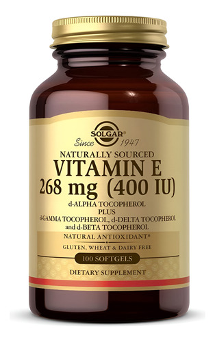 [SGAR-21-VE268-100P] Solgar Vitamin E 268 Mg (400 Iu) 100softgels