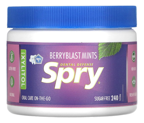 Spry Dental Defense System Sugar Free Gum Berryblast Mints 240pc